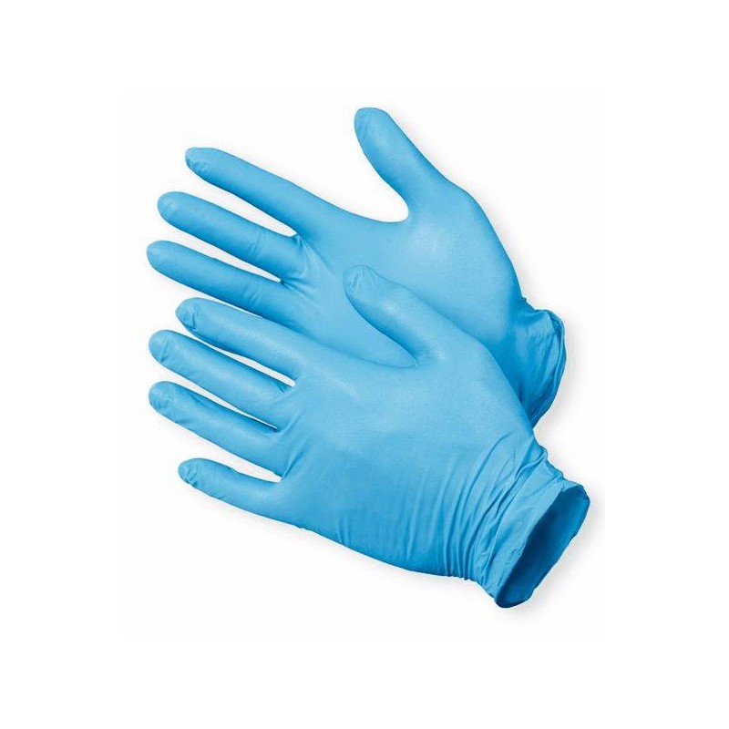 AmerCare Pacific - Guantes de nitrilo azul de 4.5 mil, sin polvo ni látex,  uso general para limpieza y servicio de alimentos, talla S, caja de 1000