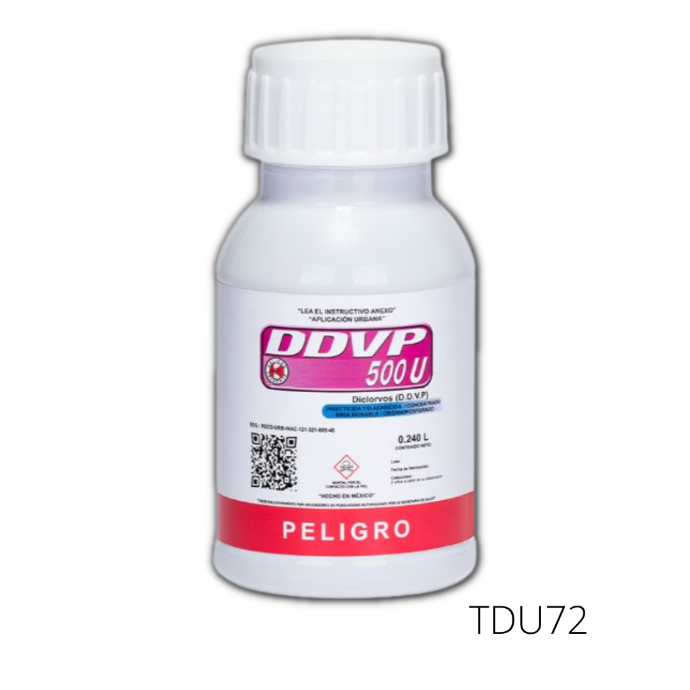 Envase DDVP 500 U 240ml para control profesional de cucarachas y alacranes