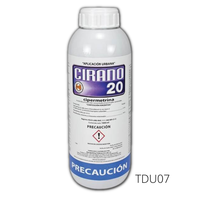 Envase CIRANO 20 CE 1L - Insecticida Cipermetrina 21.50% para almacenes