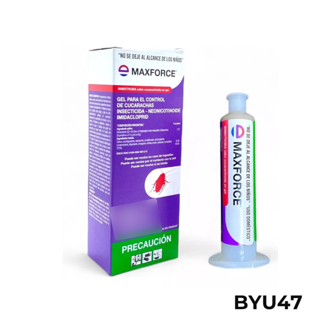 Jeringa Maxforce Gel 30g - Cebo profesional Imidacloprid 2.15% para control de cucarachas