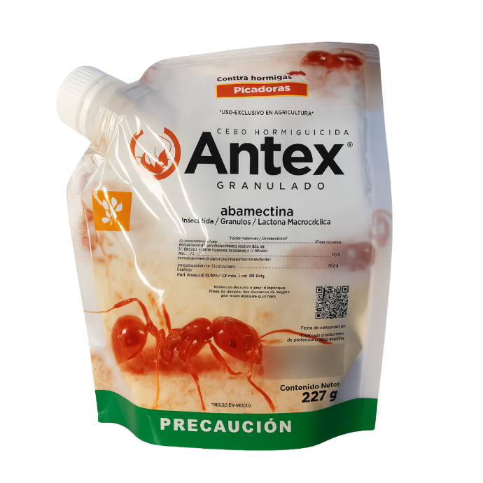 Envase Antex Granulado 227g - Hormiguicida profesional con Abamectina 0.05% para control de hormigas