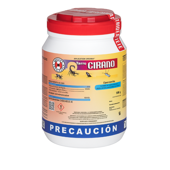Envase CIRANO 40 PH 500g - Polvo insecticida con Cipermetrina 40% para control de alacranes y chinches - Tridente Envase CIRANO 40 PH 500g - Polvo insecticida con Cipermetrina 40% para control de alacranes y chinches - Tridente