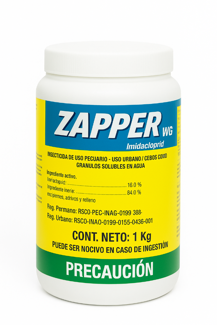 ZAPPER WG 1kg - Cebo mosquicida con Imidacloprid para control de moscas ZAPPER WG 1kg - Cebo mosquicida con Imidacloprid para control de moscas