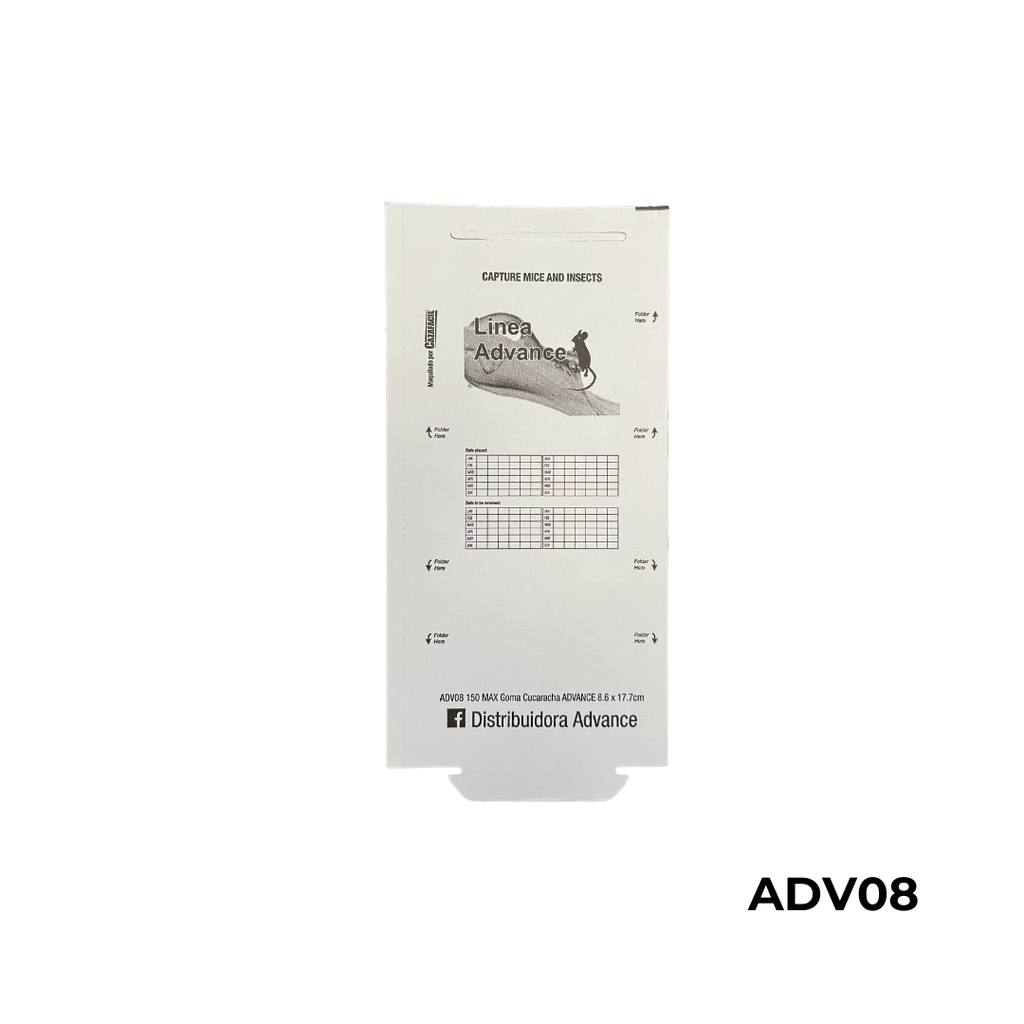 150 MAX 8GRS ADVANCE 9X16 CM TRAMPA PEGAMENTO INSECTOS