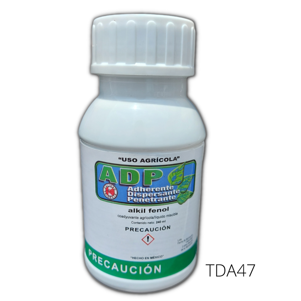 ADP 25 (Adherente) Alquil fenol eter polioxietilenico 25% 240 ML. USO AGRICOLA