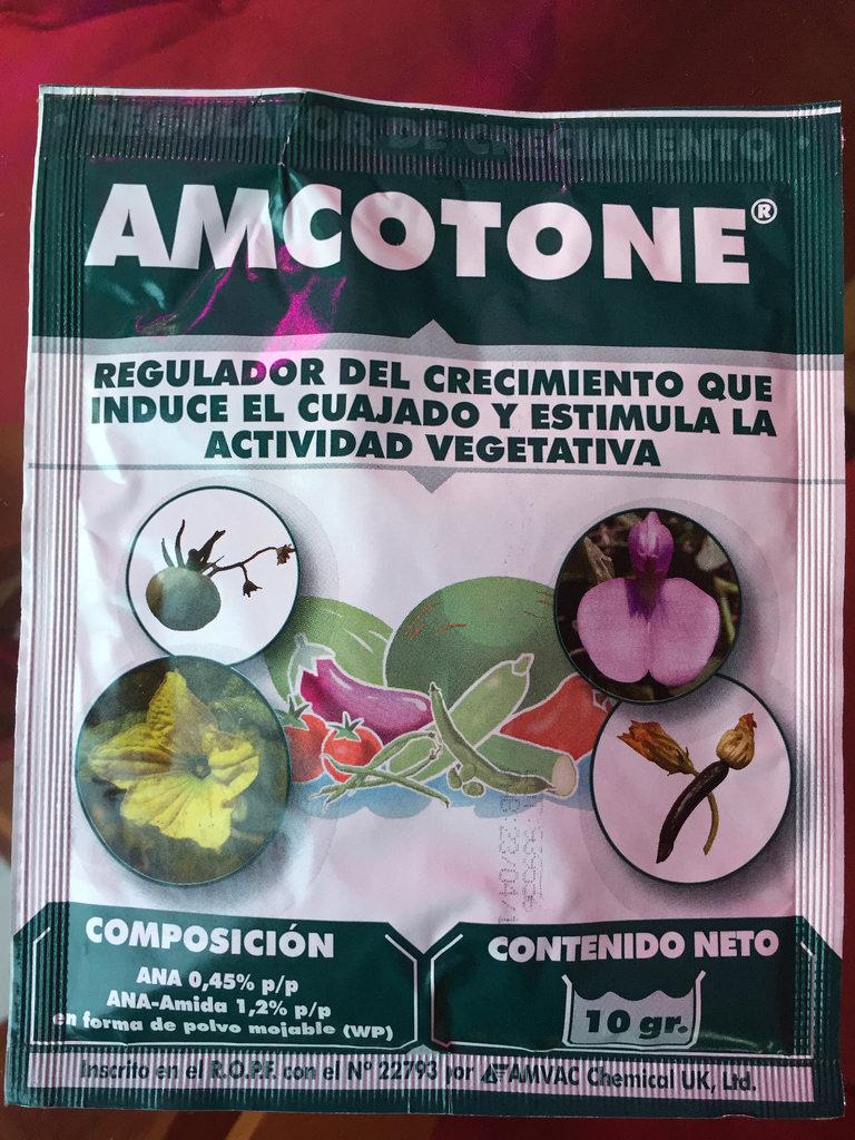 AMCOTONE 1-naftalen acetamida 1.2% + 1-acido naftalen acetico 0.45% 120 g USO AGRICOLA