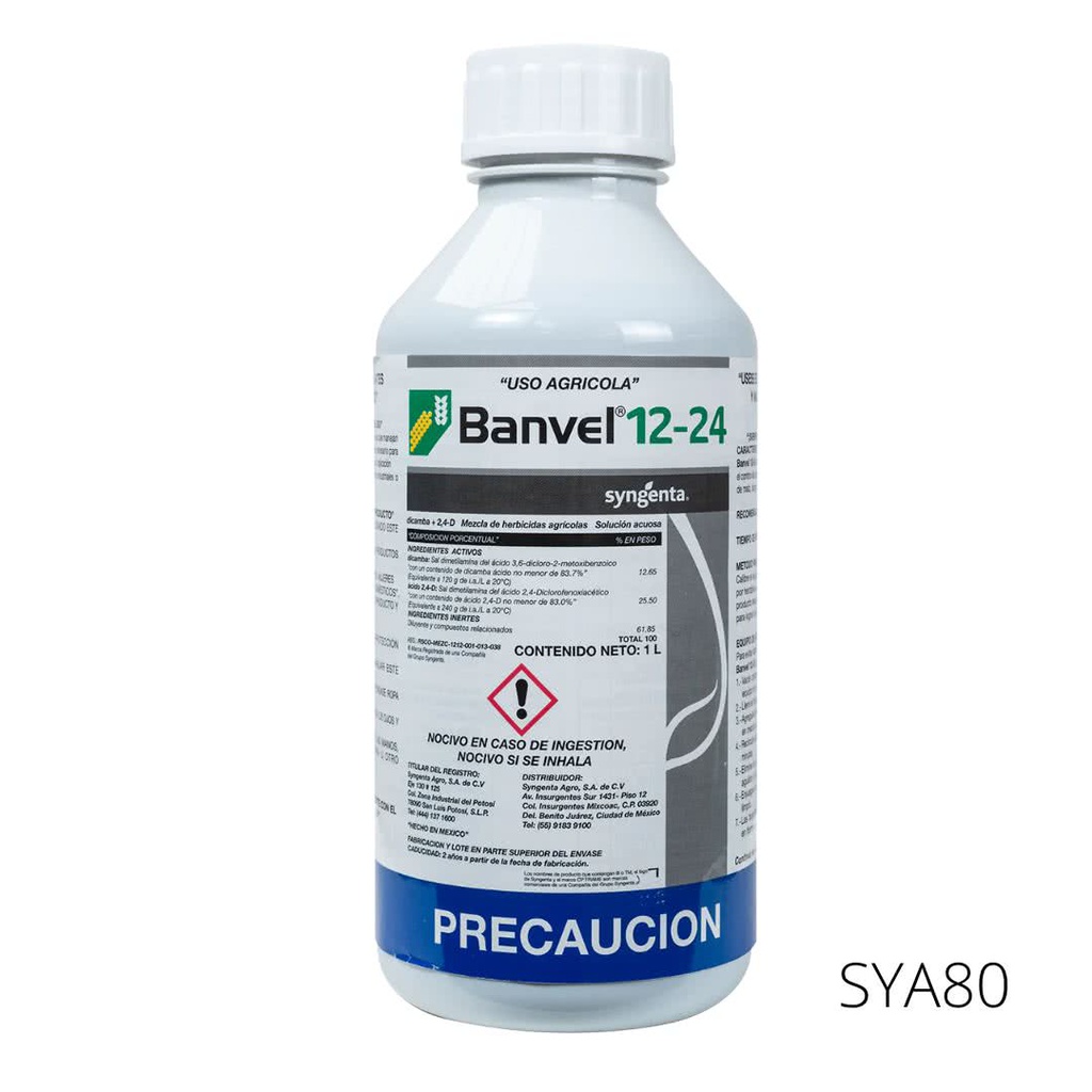 BANVEL Dicamba 12.65% + 2,4-D 25.50% 1 L USO AGRICOLA