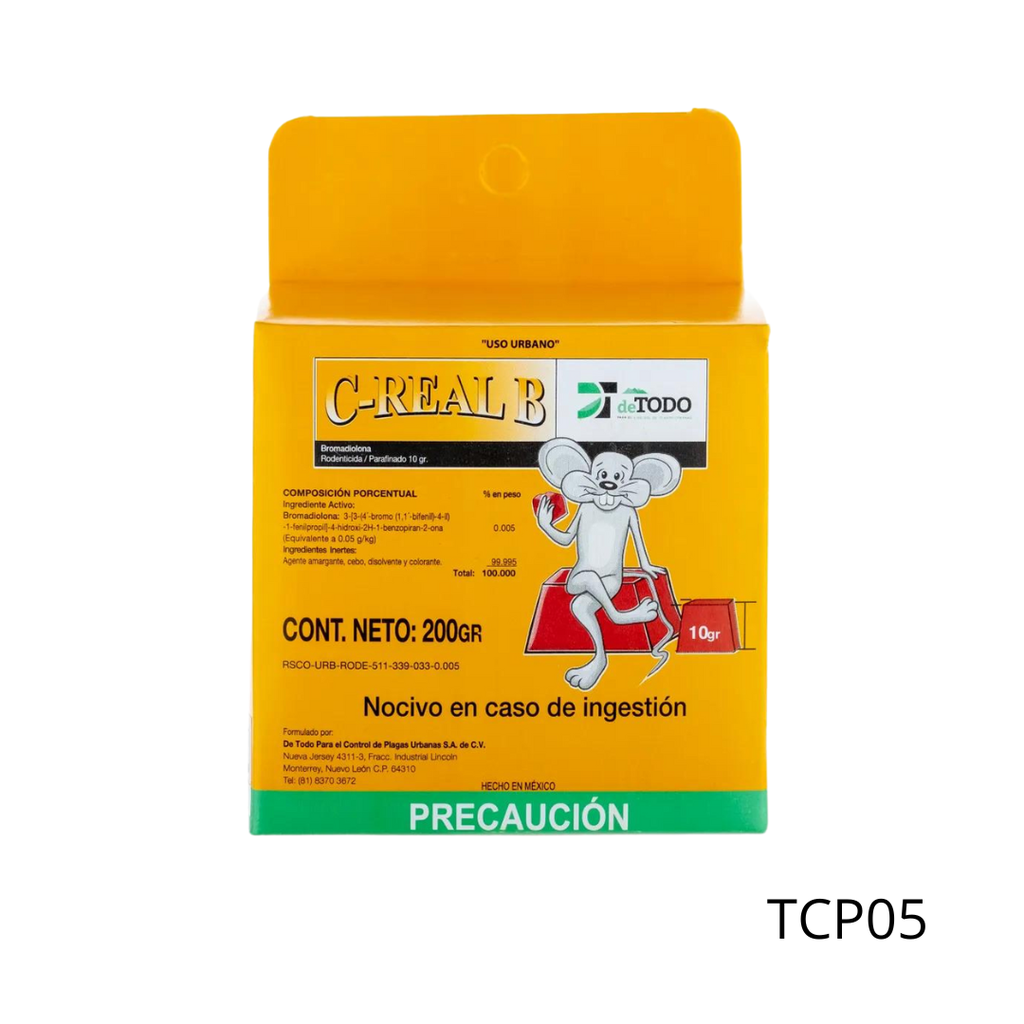 C-REAL B PARAFINADO BLOCK 10 g Bromadiolona 200 g