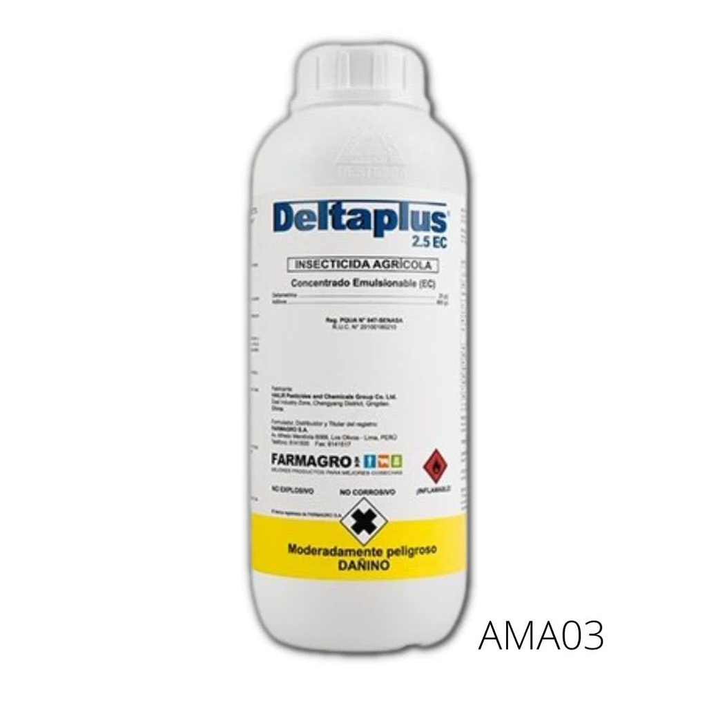 DELTA PLUS 2.5 CE DELTAMETRINA 960 ML. USO AGRICOLA