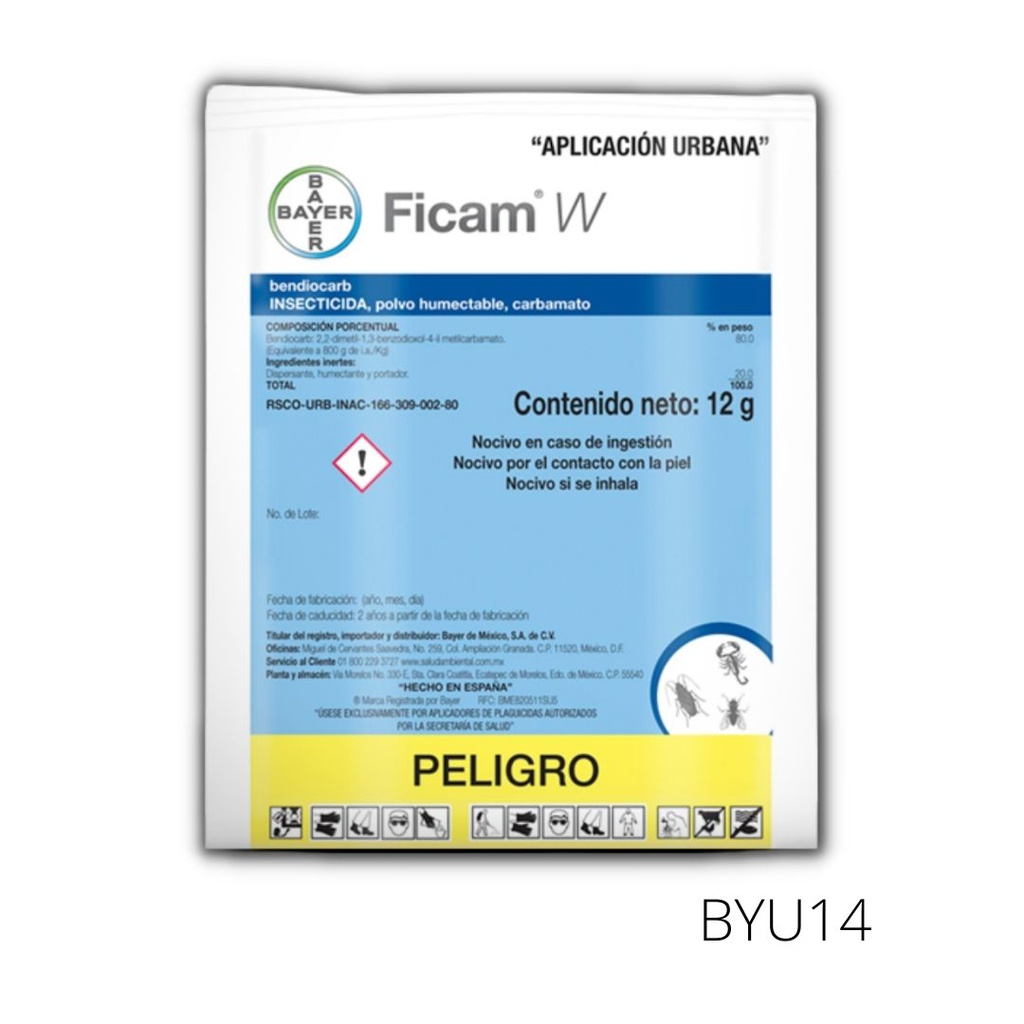 Ficam W Bendiocarb 80% 12 g Insecticida