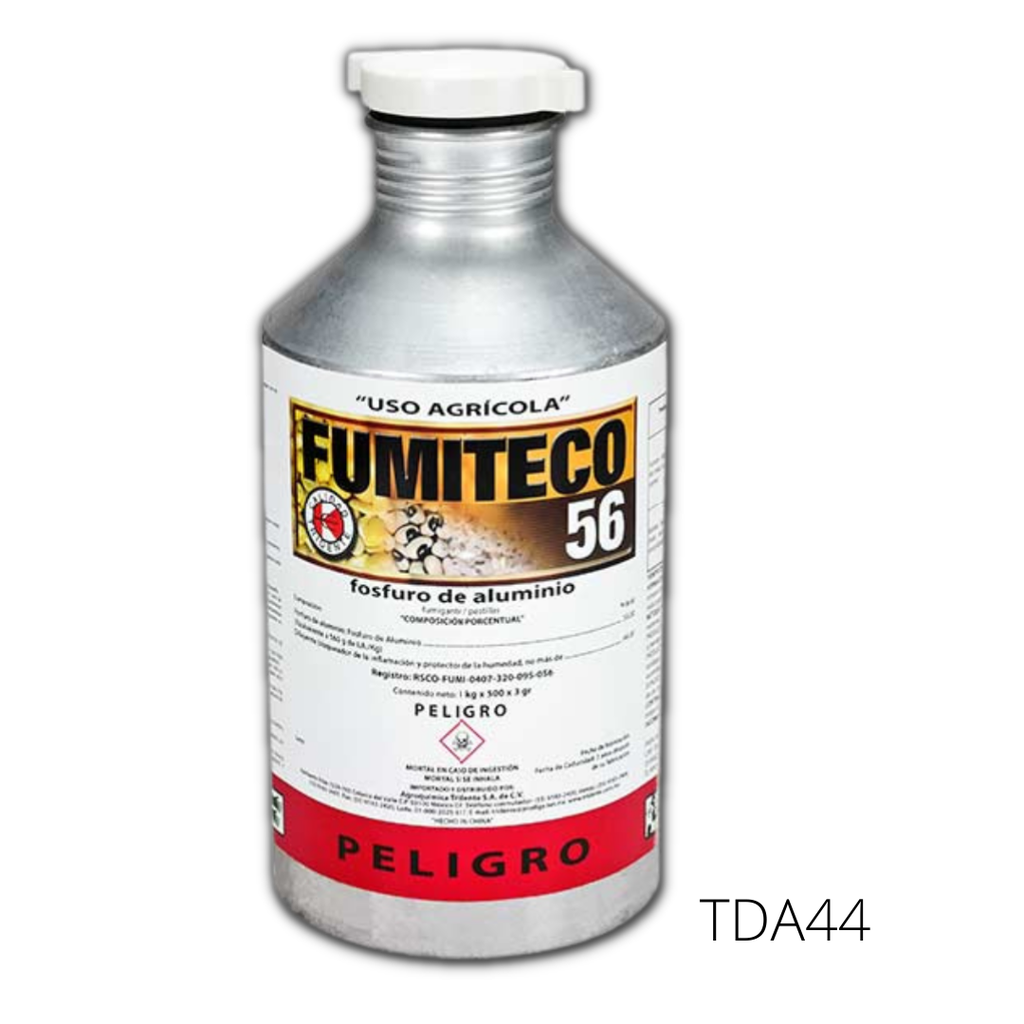 FUMITECO 56 Fosfuro de aluminio 56% 500 pastillas USO AGRICOLA