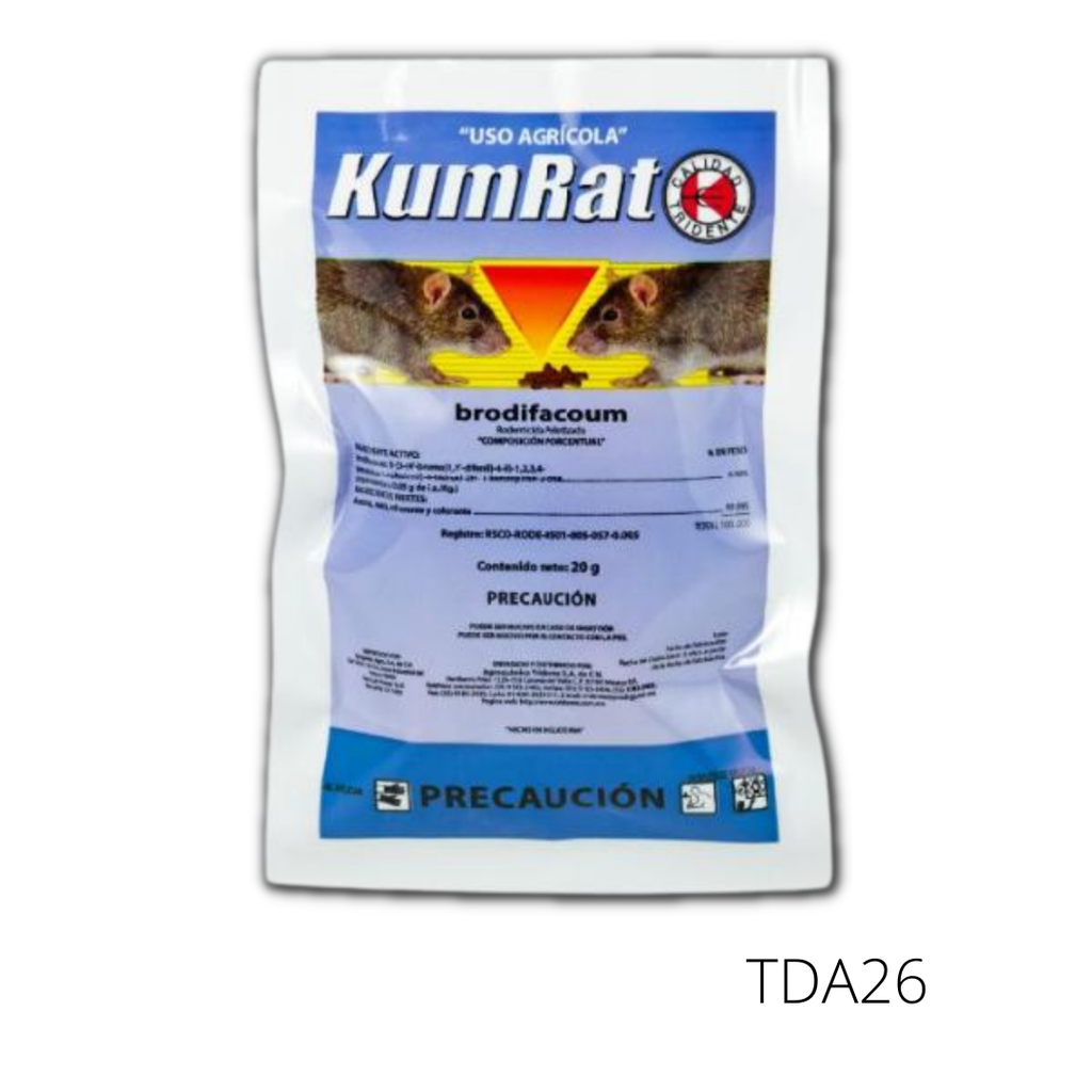 Kumrat Brodifacoum 0.0055 Pellets 20 g USO AGRICOLA