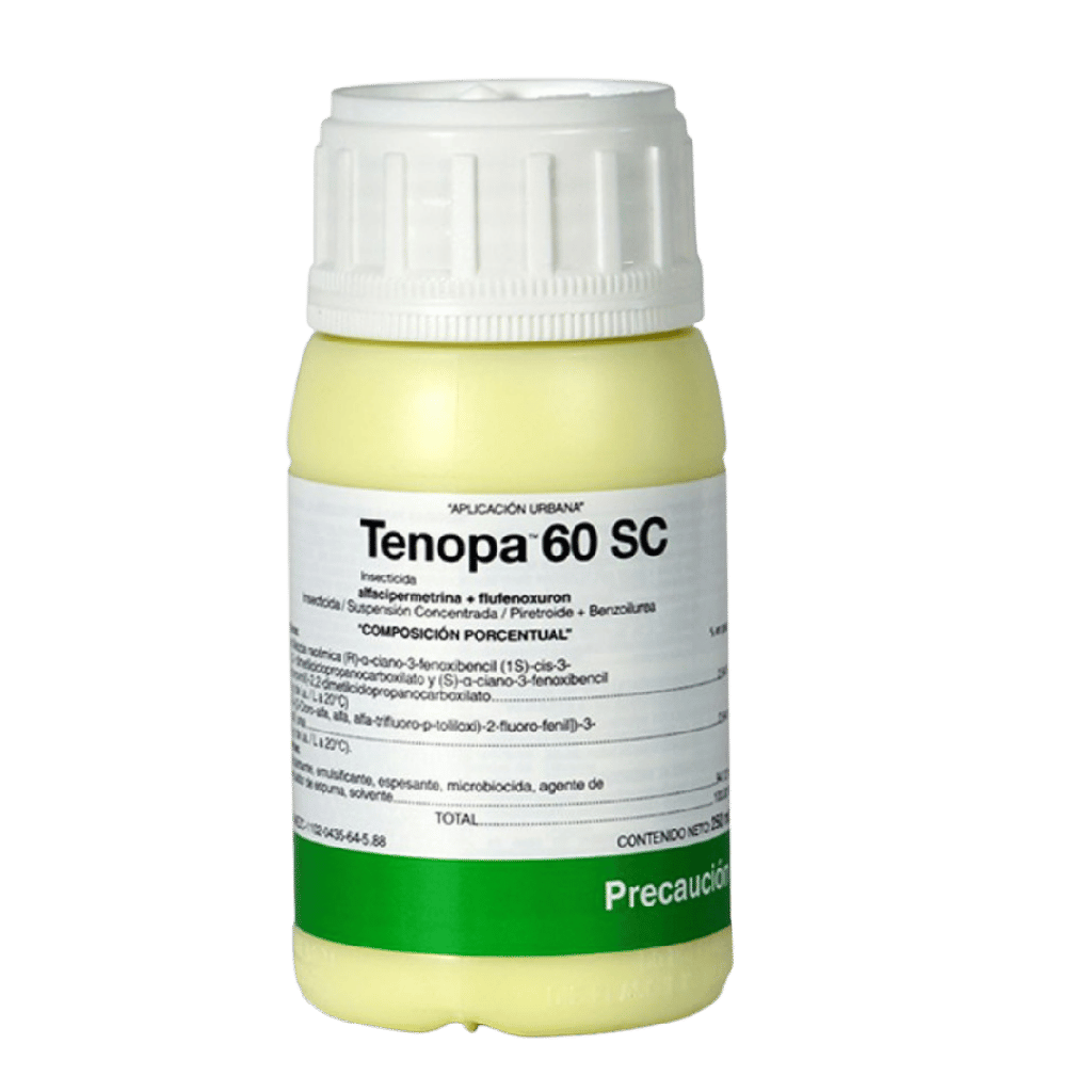 Tenopa 60 SC Alfacipermetrina 2.9% Fluferoxuron 2.9% Insecticida 250ml