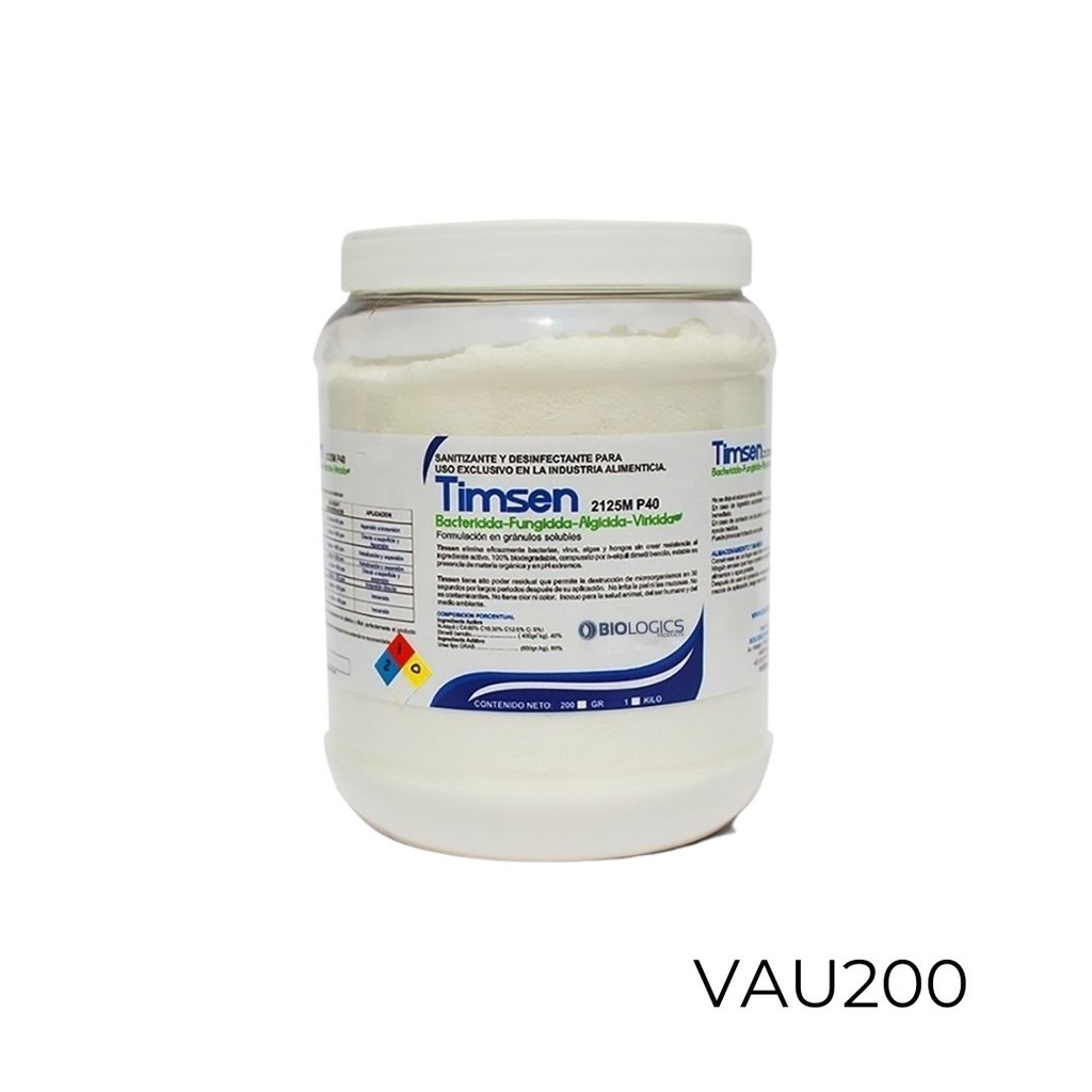 Desinfectante TIMSEN n-alquil dimetil bencil amonio 40% + urea 60% 1 kg