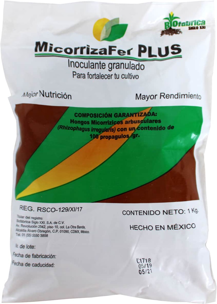 Micorrizafer Plus, Rhizophagus irregularis, 1 kg USO AGRICOLA