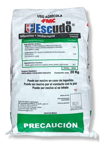 ESCUDO Bifentrina 0.30% Imidacloprid 0.40% 20kg USO AGRICOLA