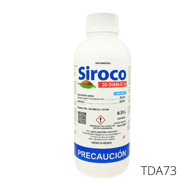 SIROCO 20 EC Cipermetrina 21.5% equivalente a 200g de I.A./ 950 ML USO AGRICOLA