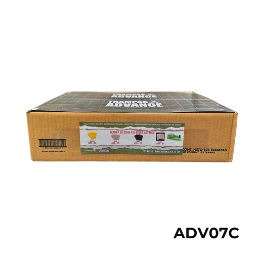 [ADV07C] 924 NEGRA DOBLE ADVANCE 23X4CM Cja/125 pzas.TRAMPA PEGAMENTO VOLADORES