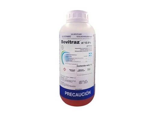 [VAU523] BOVITRAZ 12.5 %  GARRAPATICIDA Y SARNICIDA FRASCO DE 1 LITRO