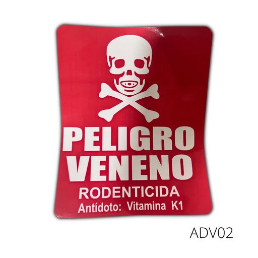 [ADV02] CALCOMANIA VINIL P/CEBADERO 10X12.5 CM Etiqueta Estampa
