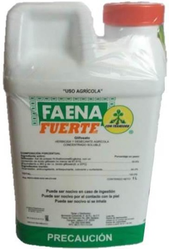 [VAG12] FAENA FUERTE Glifosato 35.6% 1 L USO AGRICOLA