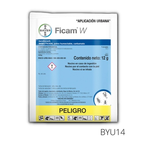 [BYU14] Ficam W Bendiocarb 80% 12 g Insecticida