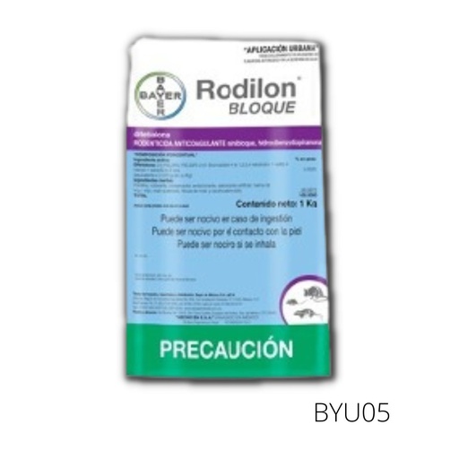 [BYU05] Rodilon Bloque Difetialona 0.0025 Rodenticida 1 Kg