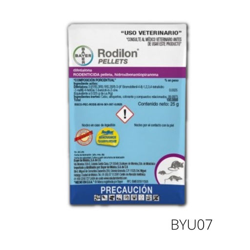 [BYU07] RODILON PELLETS Difetialona 0.0025% 25 g USO AGRICOLA