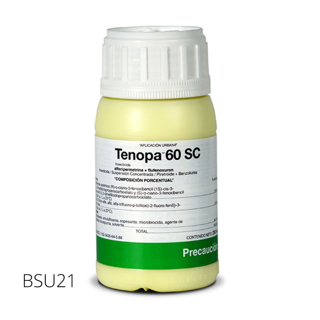 [BSU21] Tenopa 60 SC Alfacipermetrina 2.9% Fluferoxuron 2.9% Insecticida 250ml