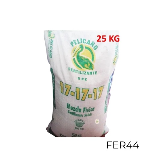 [FER44] TRIPLE 17-17-17 SACO 50KG. USO AGRICOLA