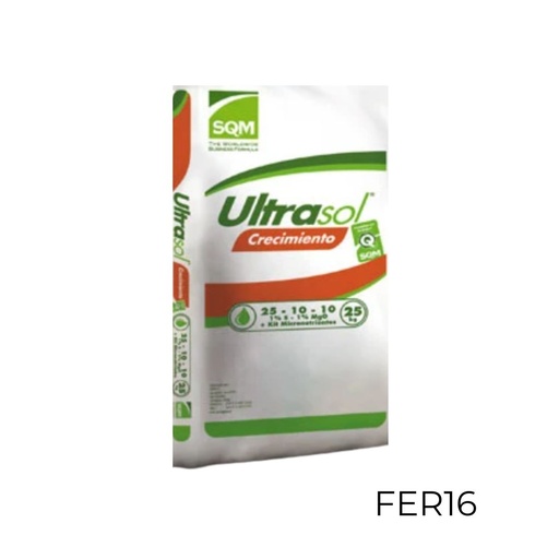 [FER16] ULTRASOL  25-10-10  SACO 25KG. USO AGRICOLA