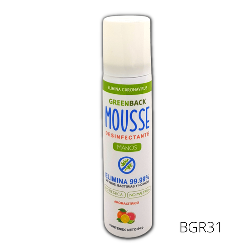 [BGR31] GREENBACK MOUSSE DESINFECTANTE, 64 g