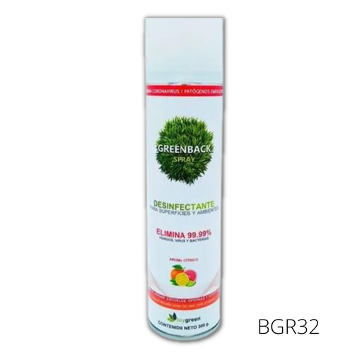 [BGR32] GREENBACK SPRAY DESINFECTANTE, 300 G
